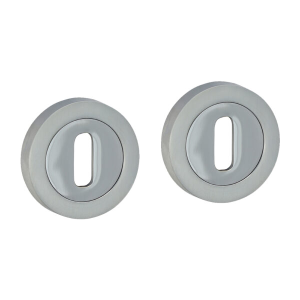 Standard Profile Escutcheon - Polished & Satin Chrome 51mm