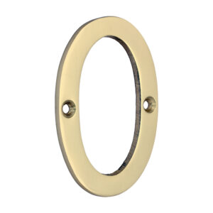 Door Numeral 0 - Polished Brass 81mm