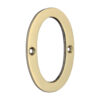 Door Numeral 0 - Polished Brass 81mm