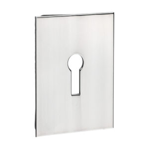 Lock Profile Self-Adhesive Escutcheon - Oblong - Polished Stainless Steel 65 x 47