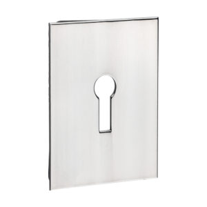 Lock Profile Self-Adhesive Escutcheon - Oblong - Polished Stainless Steel 65 x 47