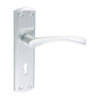 Zeta Lock Handles - Satin Chrome 175 x 45