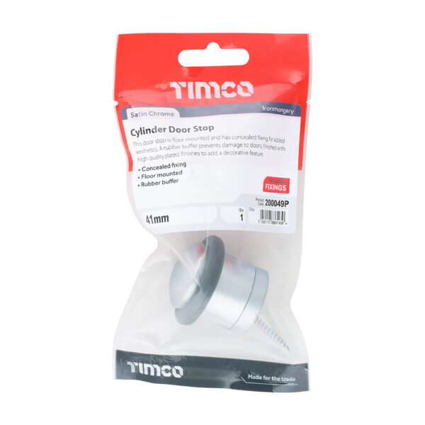 200049P_w2.jpg Cylinder Door Stop - Satin Chrome 41mm