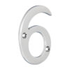Door Numeral 6 - Polished Chrome 75mm