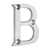 Door Letter B - Satin Chrome 64mm