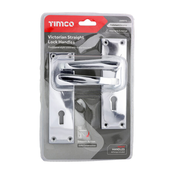 200075_w2.jpg Victorian Straight Lock Handles - Polished Chrome 152 x 43