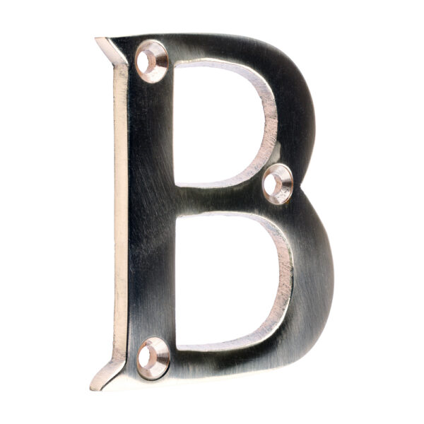 Stacked from 8 images. Method=B (R=8,S=4) Door Letter B - Polished Brass 64mm