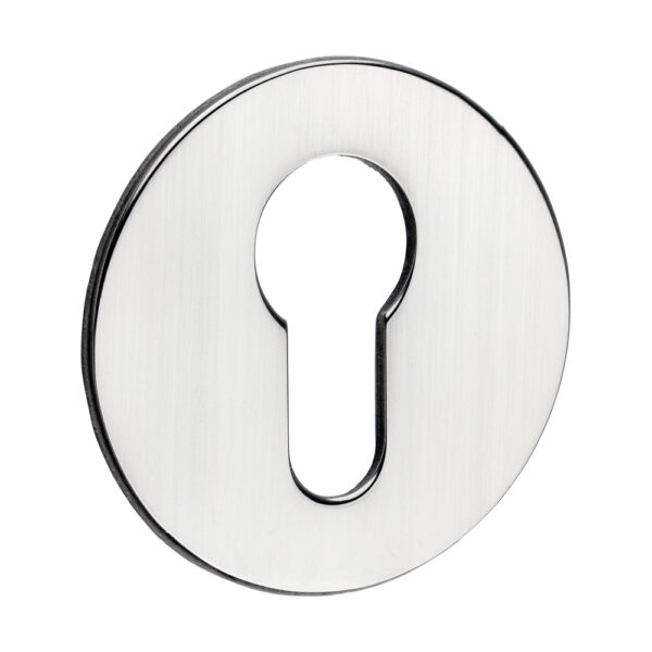 Euro Profile Self-Adhesive Escutcheon - Round - Polished Stainless Steel 52mm