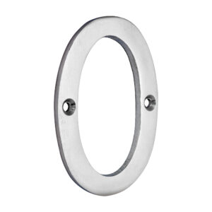 Door Numeral 0 - Satin Chrome 81mm