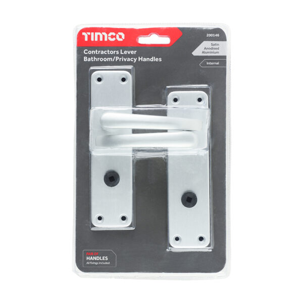 200146_w2.jpg Contractors Lever Bathroom|Privacy Handles - Satin Anodised Aluminium 154 x 40