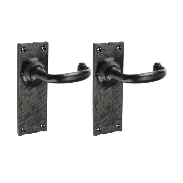 200232_w1.jpg Traditional Lever Latch Handles - Antique Black 155 x 54