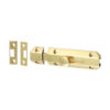 Architectural Flat Section Bolt - Polished Brass 100 x 35mm