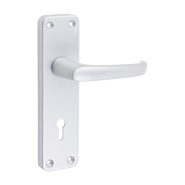 200304BX_w1.jpg Contractors Lever Lock Handles - Satin Anodised Aluminium 154 x 40