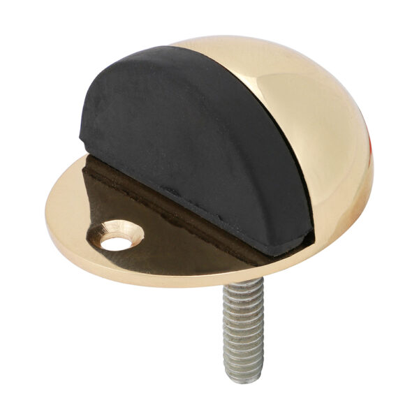 Stacked from 5 images. Method=B (R=8,S=4) Oval Door Stop - Polished Brass 47mm