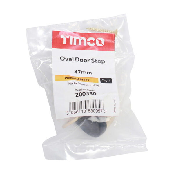 Stacked from 11 images. Method=B (R=8,S=4) Oval Door Stop - Polished Brass 47mm