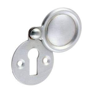 Pair of Traditional Pattern Escutcheon - Satin Chrome 32mm