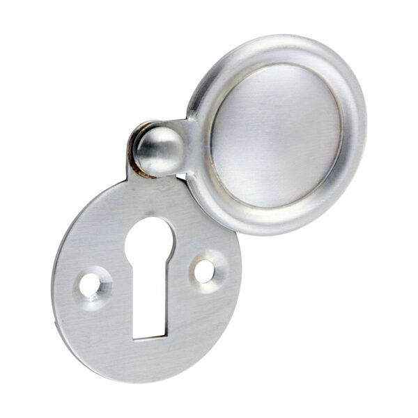 Pair of Traditional Pattern Escutcheon - Satin Chrome 32mm