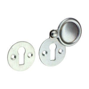 Pair of Traditional Pattern Escutcheon - Satin Chrome 32mm