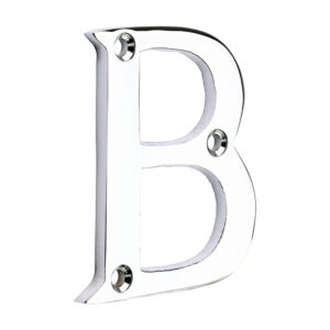 Door Letter B - Polished Chrome 64mm