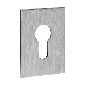 Euro Profile Self-Adhesive Escutcheon - Oblong - Satin Stainless Steel 65 x 47