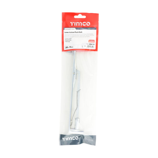200477P_w2.jpg Lever Action Flush Bolt - Polished Chrome 200 x 19mm