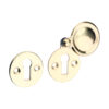 Pair of Traditional Pattern Escutcheon - Polished Brass 32mm