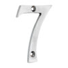 Door Numeral 7 - Satin Chrome 75mm
