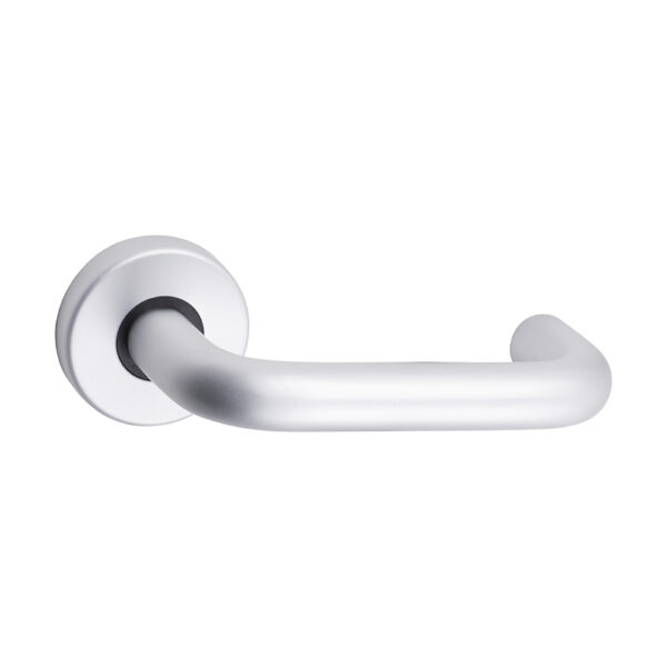 Contractors Lever On Rose Handles - Satin Anodised Aluminium 52mm