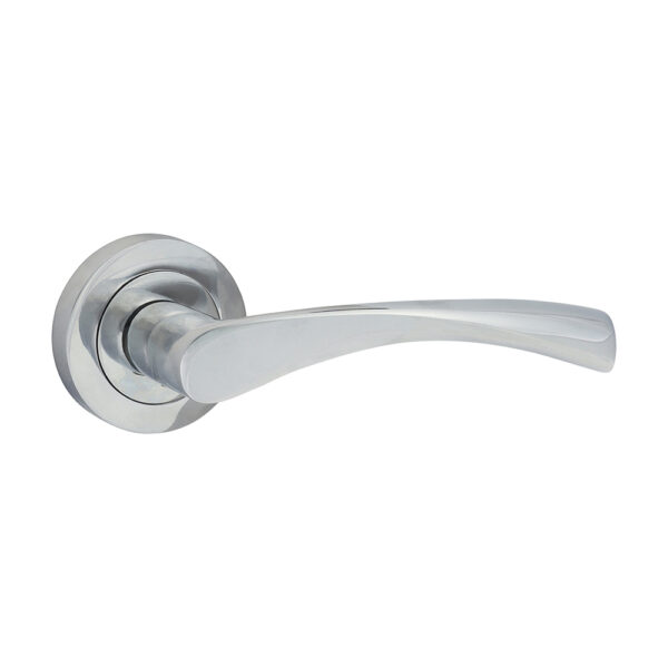 200559_w1.jpg Edleston Lever On Rose Handles - Polished Chrome 51mm