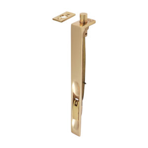 Stacked from 8 images. Method=B (R=8,S=4) Lever Action Flush Bolt - Polished Brass 200 x 19mm