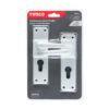 Contractors Euro Profile Lever Lock Handles - Satin Anodised Aluminium 155 x 40