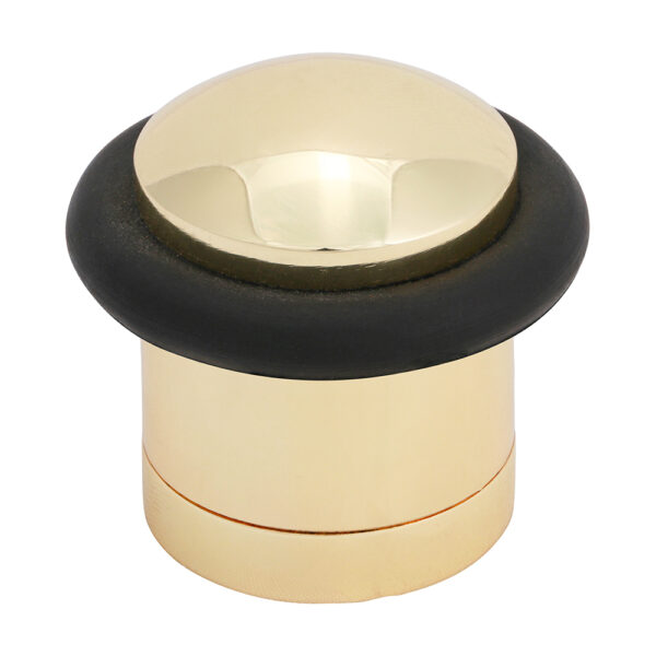 Cylinder Door Stop - Polished Brass 41mm