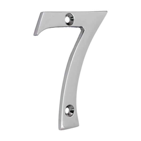 Stacked from 6 images. Method=B (R=8,S=4) Door Numeral 7 - Polished Chrome 75mm