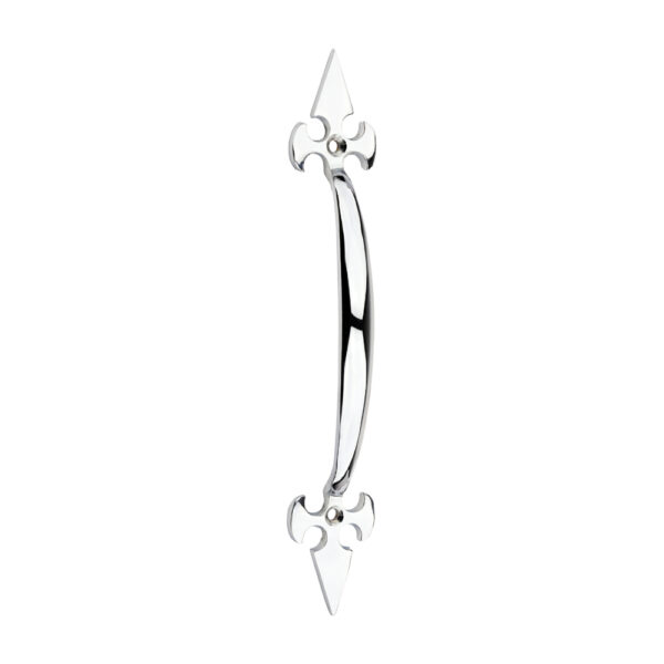 Fleur De Lys Pull Handle - Polished Chrome 178mm