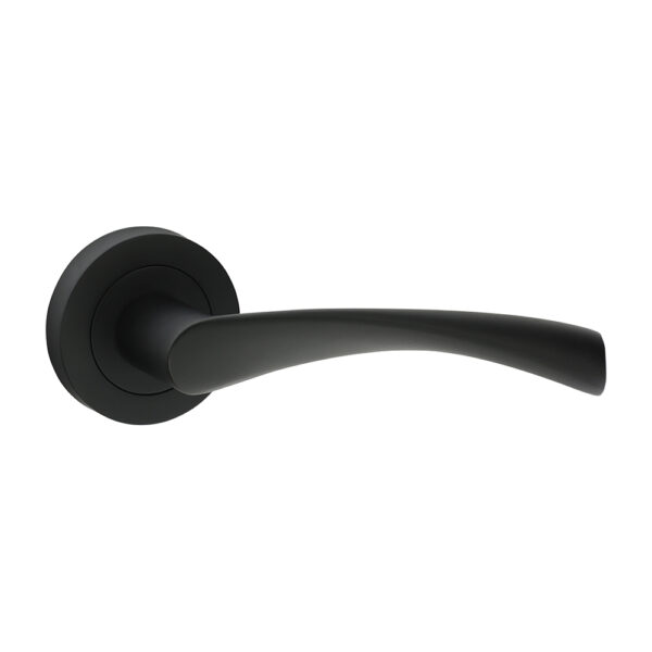 Edleston Lever On Rose Handles - Matt Black 51mm