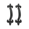Fleur De Lys Pull Handle - Antique Black 6"