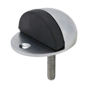 Oval Door Stop - Satin Chrome 47mm