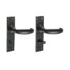 200787_w1.jpg Narrow Style Bathroom Lock Handles - Antique Black 155 x 37