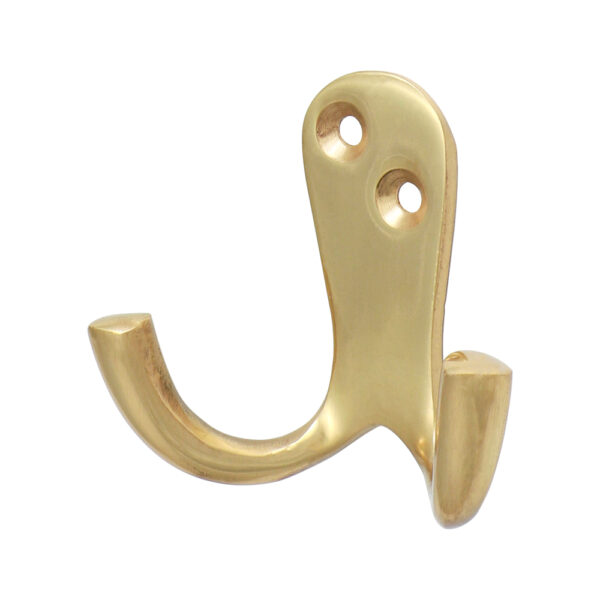 Stacked from 11 images. Method=B (R=8,S=4) Double Robe Hook - Polished Brass 47 x 24mm