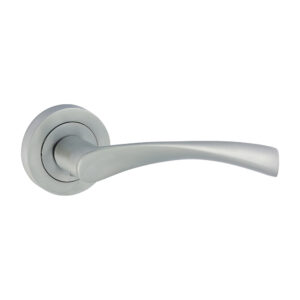 Edleston Lever On Rose Handles - Satin Chrome 51mm