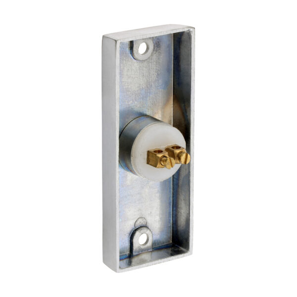 Traditional Door Bell Push - Satin Chrome 80 x 31