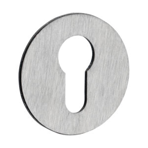 Euro Profile Self-Adhesive Escutcheon - Round - Satin Stainless Steel 52mm