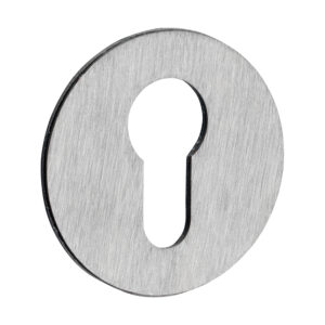 Euro Profile Self-Adhesive Escutcheon - Round - Satin Stainless Steel 52mm