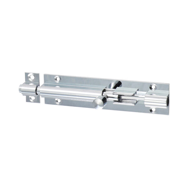 Straight Barrel Bolt - Polished Chrome 100 x 25mm