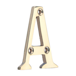 Door Letter A - Polished Brass 60mm