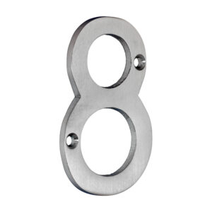 Stacked from 6 images. Method=B (R=8,S=4) Door Numeral 8 - Satin Chrome 75mm