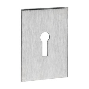 Lock Profile Self-Adhesive Escutcheon - Oblong - Satin Stainless Steel 65 x 47