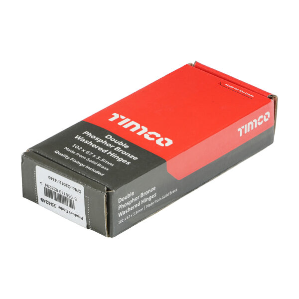 Double Phosphor Bronze Washered Butt Hinge - Solid Brass – Bronze 102 x 67