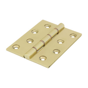 Double Phosphor Bronze Washered Butt Hinge - Solid Brass - Polished Brass 102 x 75