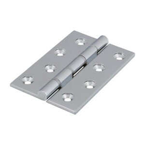 Double Stainless Steel Washered Butt Hinge - Solid Brass - Polished Chrome 102 x 67